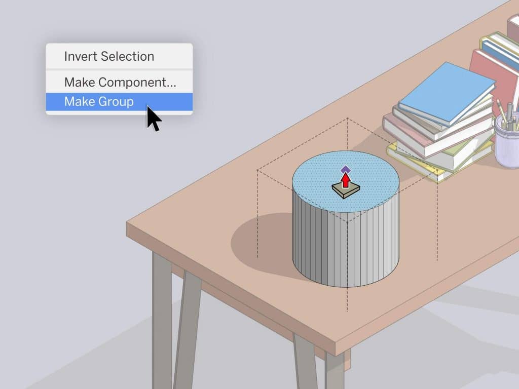 Grouping objects in SketchUp 2020