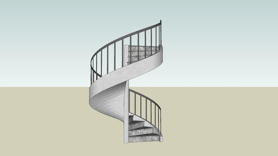 How to Draw a Spiral Staircase in SketchUp